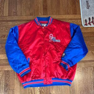 Vintage philadelphia 76ers bomber‎ hardwood classic jacket
